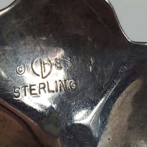 Carol Felley ‘85 925 Sterling Hibiscus Flower Post Earrings Vintage - Picture 6 of 6